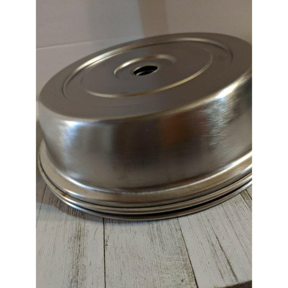 Set of 2 Vollrath 62300 Stainless Steel Plate Cover For 9" Plates 9 1/2" Dia - Picture 4 of 7